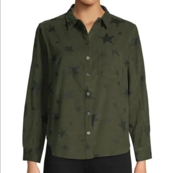 Jak & Rae Star-Print Corduroy Button-Down Shirt - Picture 1 of 2